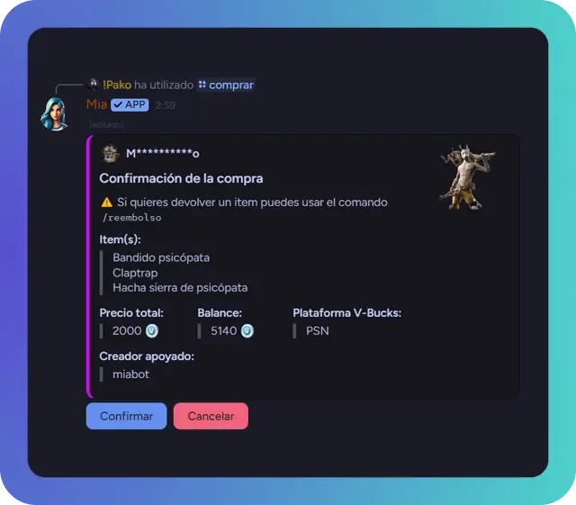 Comprar y regalar desde Discord